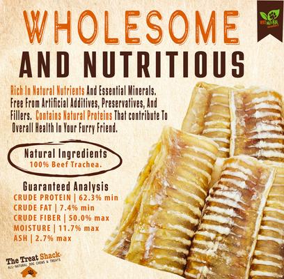 6-in Split Beef Trachea Flats Dog Treat, 30 count