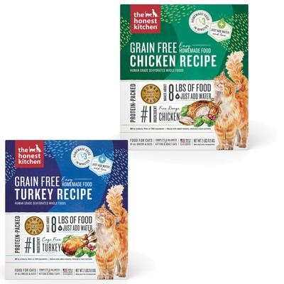 Bundle: The Honest Kitchen Dehydrated Turkey + Dehydrated Chicken Cat Food