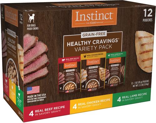 Healthy Cravings Variety Pack Grain-Free Wet Dog Food Topper, 3-oz pouch, bundle of 36