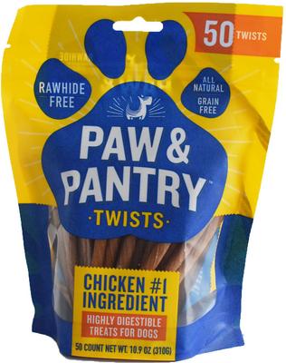 Twists Chicken - Premios sin cereales para perros, 50 unidades