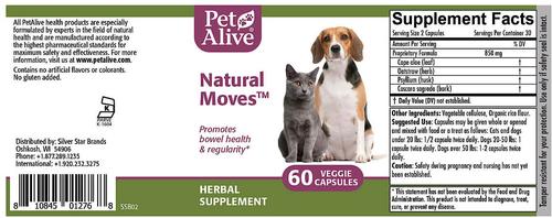 Natural Moves Bowel Health Dog & Cat Supplement, 60 count