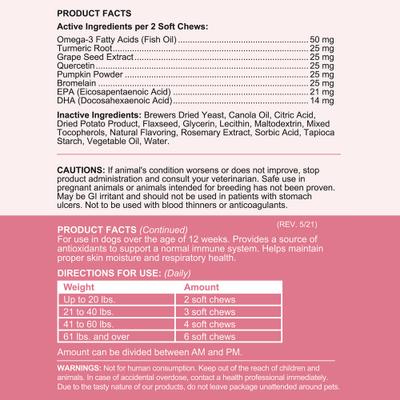 Allergy Aid Soft Chew Allergy Supplement for Dogs, 90 count