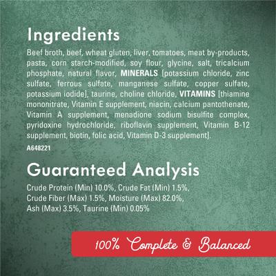 Medleys in Gravy Beef Ragu Recipe with Tomatoes & Pasta in a Savory Sauce Wet Cat Food, 3-oz can, case of 24