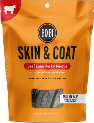 Skin & Coat Salmon Jerky Dog Treats, 10-oz bag
