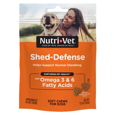 Shed Defense Seafood & Fish Flavored Soft Chews Skin & Coat Supplement for Dogs, 5.3-oz bag