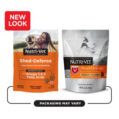 Shed Defense Seafood & Fish Flavored Soft Chews Skin & Coat Supplement for Dogs, 5.3-oz bag