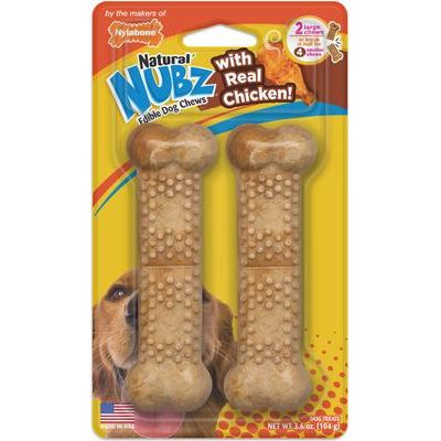 Golosinas grandes para perros Natural Nubz con mantequilla de cacahuete, 18 unidades