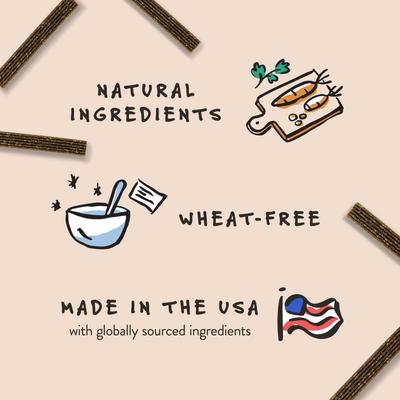 Premios dentales para perros Dailies Brushy Sticks, con receta grande de coco y menta, bolsa de 16 oz