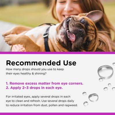 Dog Eye Rinse & Drops for Dogs, 4-fl oz bottle