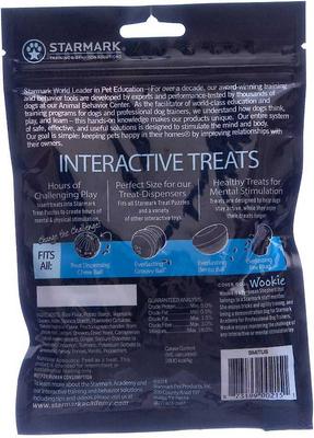 Bundle: Starmark Treat Dispensing Chew Ball Tough Dog Toy, Large + Starmark Interactive Dog Treats, 5.5-oz bag