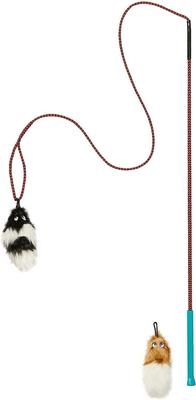 Bundle: Outward Hound Tail Teaser with Refill Dog & Cat Teaser Toy + Wellness Soft Puppy Bites Lamb & Salmon Recipe Grain-Free Dog Treats, 3-oz pouch