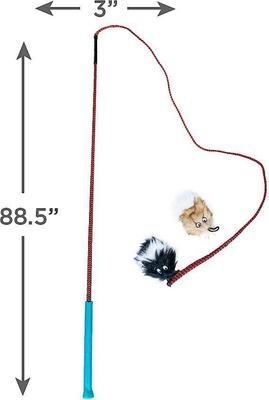 Bundle: Outward Hound Tail Teaser with Refill Dog & Cat Teaser Toy + Wellness Soft Puppy Bites Lamb & Salmon Recipe Grain-Free Dog Treats, 3-oz pouch