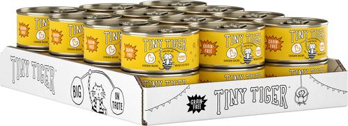 Bundle: Tiny Tiger Chunks in Gravy Chicken Recipe Grain-Free Canned Food + Fancy Feast Gravy Lovers Chicken Feast in Grilled Chicken Flavor Gravy Canned Cat Food