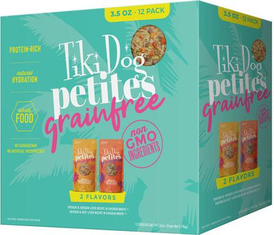 Petites Variety Pack Grain-Free Wet Dog Food, 3.5-oz pouch, case of 12