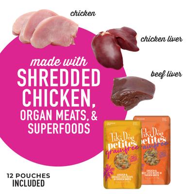 Petites Variety Pack Grain-Free Wet Dog Food, 3.5-oz pouch, case of 12