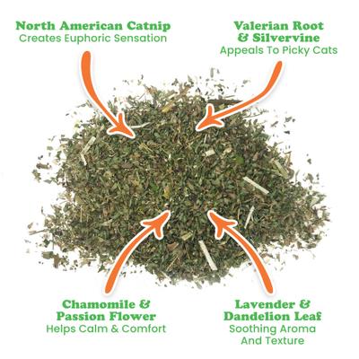 Bundle: Meowijuana Catnip Pawty Mix, 60-g jar + Meowijuana Refillable Get Buzzed Catnip Bee Cat Toy