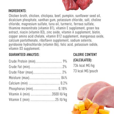 Senior Mousse Grain-Free Chicken, Beef & Pumpkin in Broth Wet Dog Food, 3.5-oz pouch, case of 12