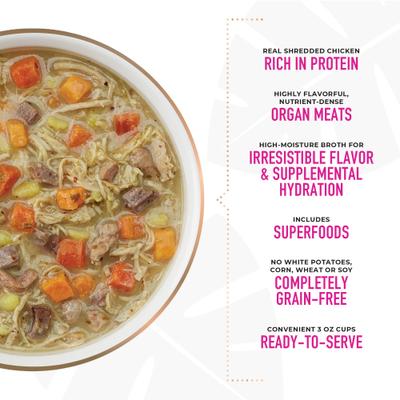 Petites Grain-Free Chicken & Chicken Liver Wet Dog Food, 3-oz cup, case of 4