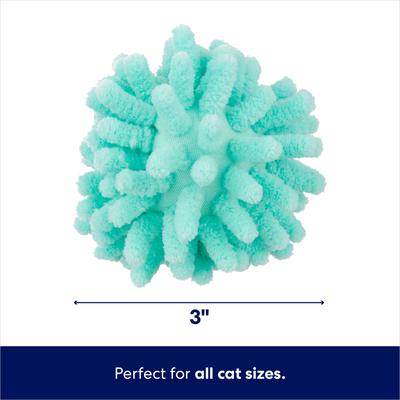 Bundle: Sheba Meaty Tender Sticks Chicken Cat Treats, 5 count + Frisco Moppy Ball Cat Toy, Blue