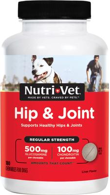 Regular Strength Chewable Tablets Joint Supplement for Dogs, 180 count