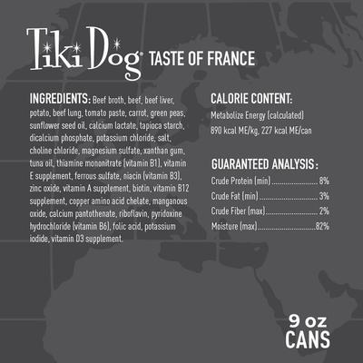 Taste of the World France Grain-Free Beef, Potatoes & Carrots Burgundy Recipe Wet Dog Food, 9-oz can, case of 8