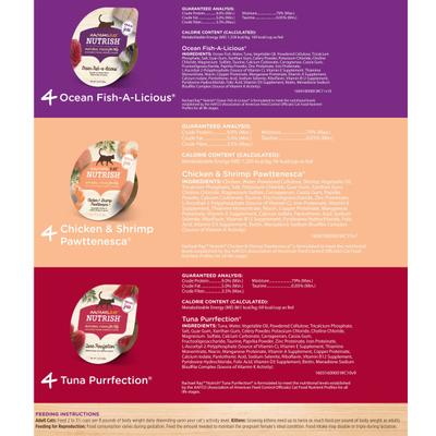 Bundle: Rachael Ray Nutrish Chicken Lovers Variety Pack + Ocean Lovers Variety Pack Wet Cat Food