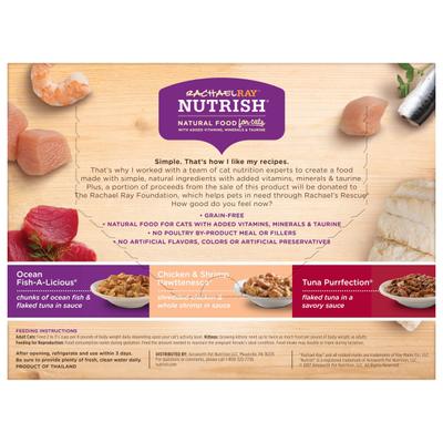 Bundle: Rachael Ray Nutrish Chicken Lovers Variety Pack + Ocean Lovers Variety Pack Wet Cat Food