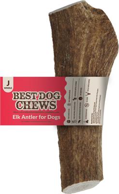 Golosinas para perros de asta de alce entera, 1 unidad, tamaño grande