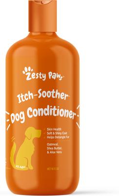Bundle: Zesty Paws Oatmeal Anti-Itch Conditioner with Aloe Vera & Organic Shea Butter for Dogs, 16-oz bottle & Zesty Paws Aller-Immune Bites Lamb Flavor Immune System Soft Chews Dog Supplement