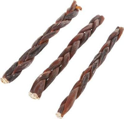 Braided Beef Gullet Dog Treat, 11"-12", 3 count