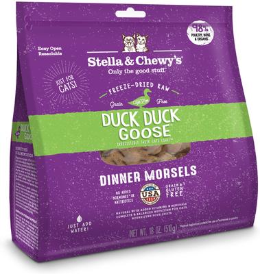 Bundle: Stella & Chewy's Stella's Solutions Digestive Boost Chicken + Duck Duck Goose Dinner Morsels Freeze-Dried Cat Food