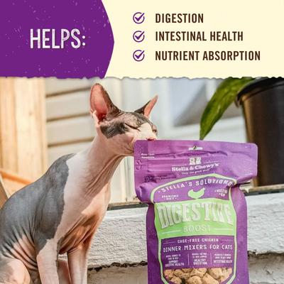 Bundle: Stella & Chewy's Stella's Solutions Digestive Boost Chicken + Duck Duck Goose Dinner Morsels Freeze-Dried Cat Food