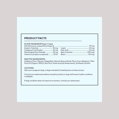 Eye Support Peanut Butter Flavor Supplement for Dogs, 60 count