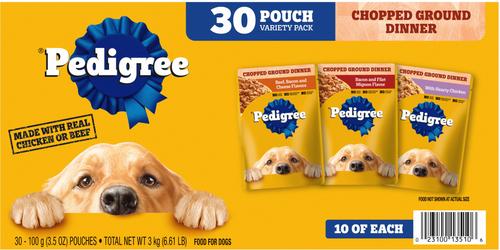 Bundle: Iams Proactive Health Active Chicken & Turkey Recipe Dry Food + Pedigree Chopped Ground Dinner Variety Pack Wet Dog Food