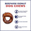 Beefhide 3-inch Donuts Beef Flavored Dog Hard Chews, 12 count
