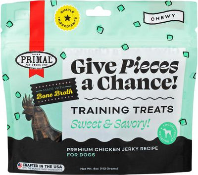 Give Pieces A Chance Chicken with Broth Flavored Jerky Dog Treats, 4-oz bag