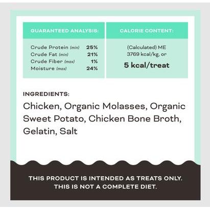 Give Pieces A Chance - Premios para perros con sabor a pollo y caldo, bolsa de 4 oz