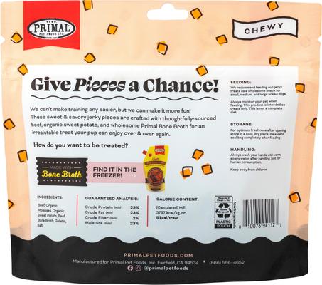 Give Pieces A Chance Beef with Broth Flavored Jerky Dog Treats, 4-oz bag