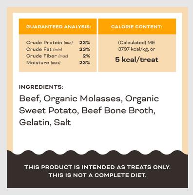 Give Pieces A Chance Beef with Broth Flavored Jerky Dog Treats, 4-oz bag