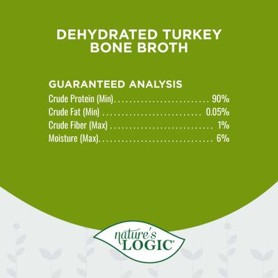 100% Natural Dehydrated Turkey Bone Broth Dog & Cat Food Topper, 6-oz tub