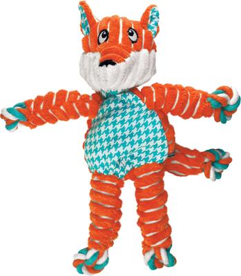 Bundle: Zesty Paws Calming Bites Peanut Butter Flavored Soft Chews Supplement, 90 count + KONG Floppy Knots Dog Toy, Fox, Medium/Large