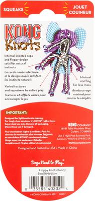 Bundle: Zesty Paws Calming Bites Peanut Butter Flavored Soft Chews Supplement, 90 count + KONG Floppy Knots Dog Toy, Fox, Medium/Large