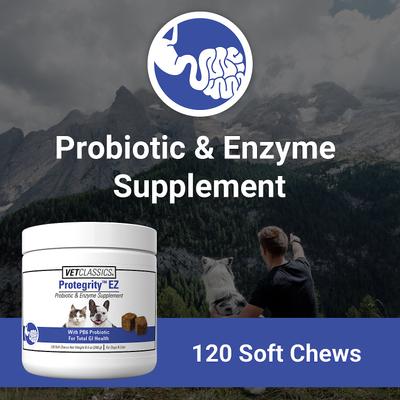 Protegrity EZ Probiotic & Enzyme Soft Chews Dog & Cat Supplement, 120 count