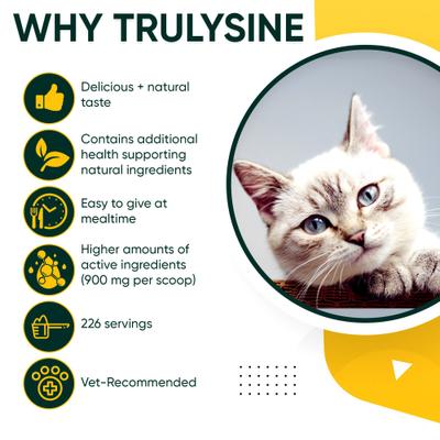 Trulysine & Immune Support Oral Powder Cat Supplement, 8-oz bottle