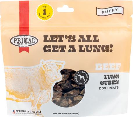 Let's All Get A Lung Beef Flavored Crunchy Dog Treats, 1.5-oz bag