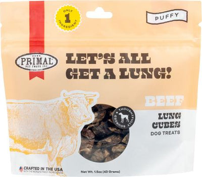 Let's All Get A Lung Beef Flavored Crunchy Dog Treats, 1.5-oz bag