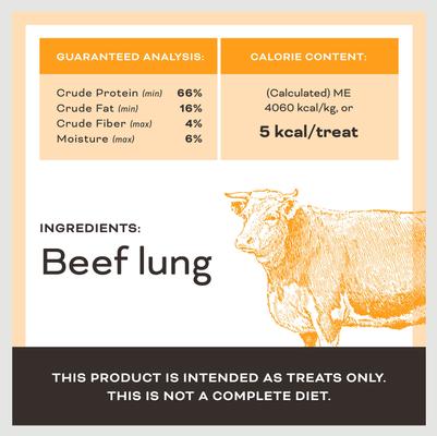 Let's All Get A Lung Beef Flavored Crunchy Dog Treats, 1.5-oz bag