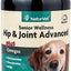 Senior Wellness Hip & Joint Advanced Glucosamine, Chondroitin & MSM Plus Omegas Dog Supplement, 40 count