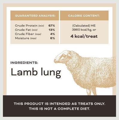 Let's All Get A Lung Lamb Flavored Crunchy Dog Treats, 1.5-oz bag