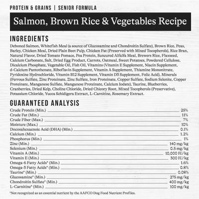 Bundle: American Journey Protein & Grains Senior Salmon, Brown Rice & Vegetables Recipe Dry Food + Poultry & Beef Variety Pack Grain-Free Canned Dog Food